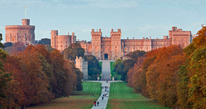 Windsor Castle, the royal residence of Queen Elizabeth of England